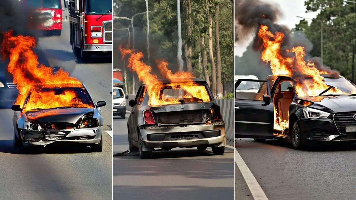 Why do even high-end and ultra-safe vehicles catch fire? luxury car fire incidents 2025