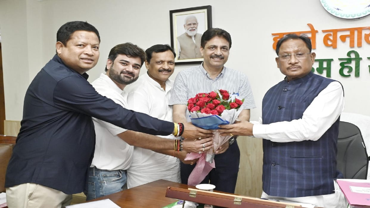 Chhattisgarh Olympic Association officials met CM Sai and invited him to attend the event
