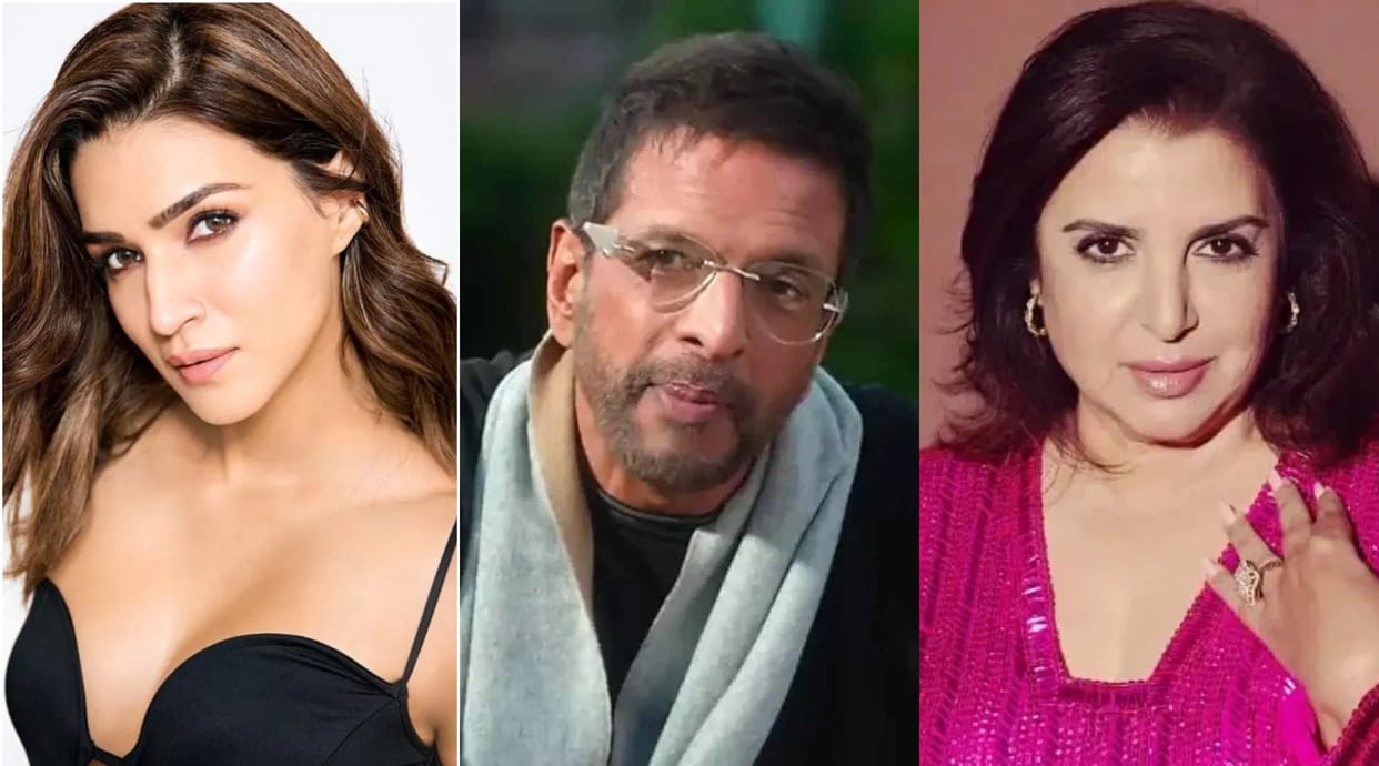 Kriti sanon is the neighbor of jaaved jaaferi and farah khan mocks on it