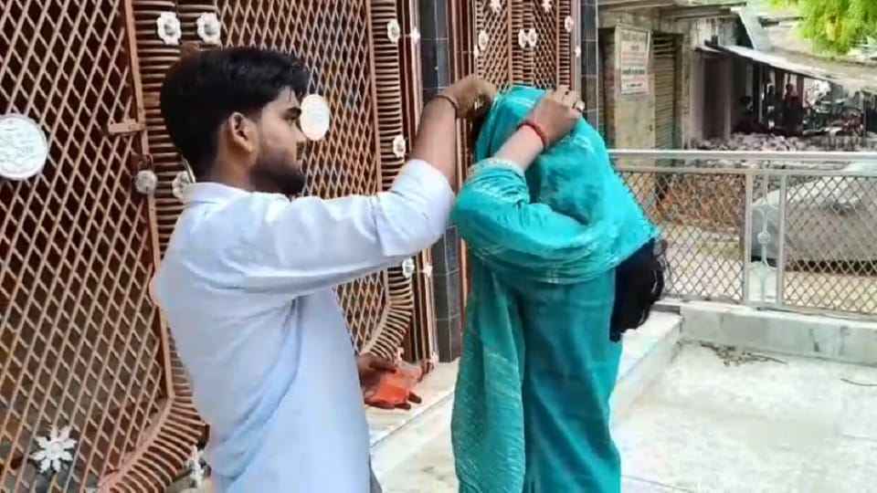 husband got his wife married to her lover and bid them farewell with teary eyes