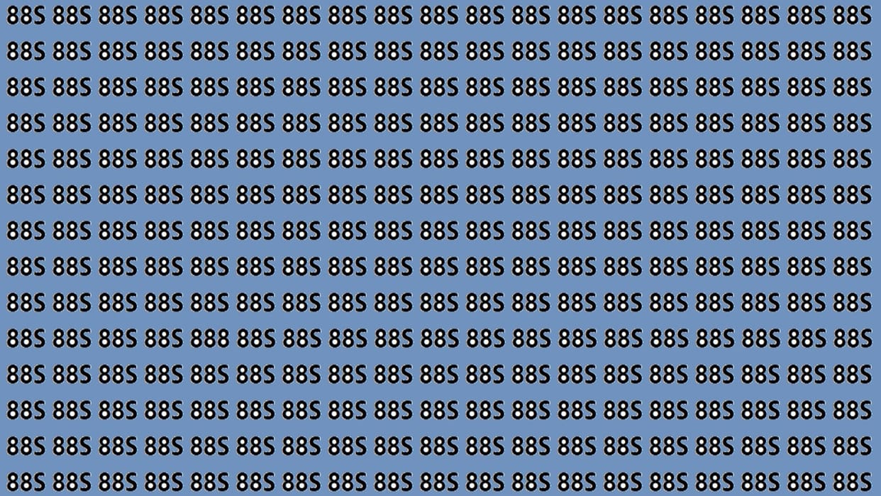 Optical Illusions Iq Test Brain Test Can You Find 888 in 15 Seconds