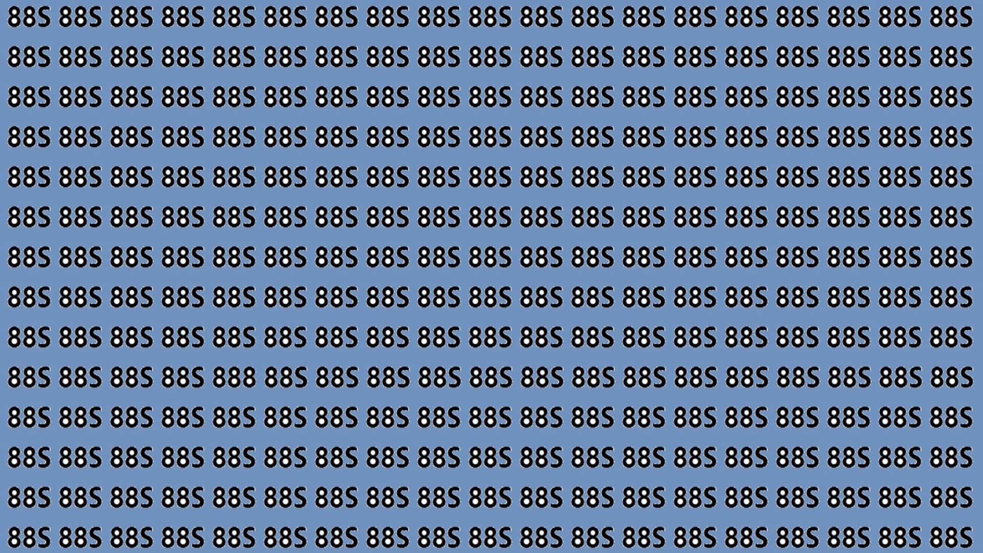 Optical Illusions Iq Test Brain Test Can You Find 888 in 15 Seconds