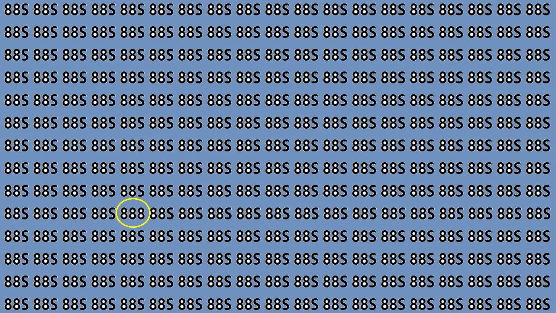 Optical Illusions Iq Test Brain Test Can You Find 888 in 15 Seconds