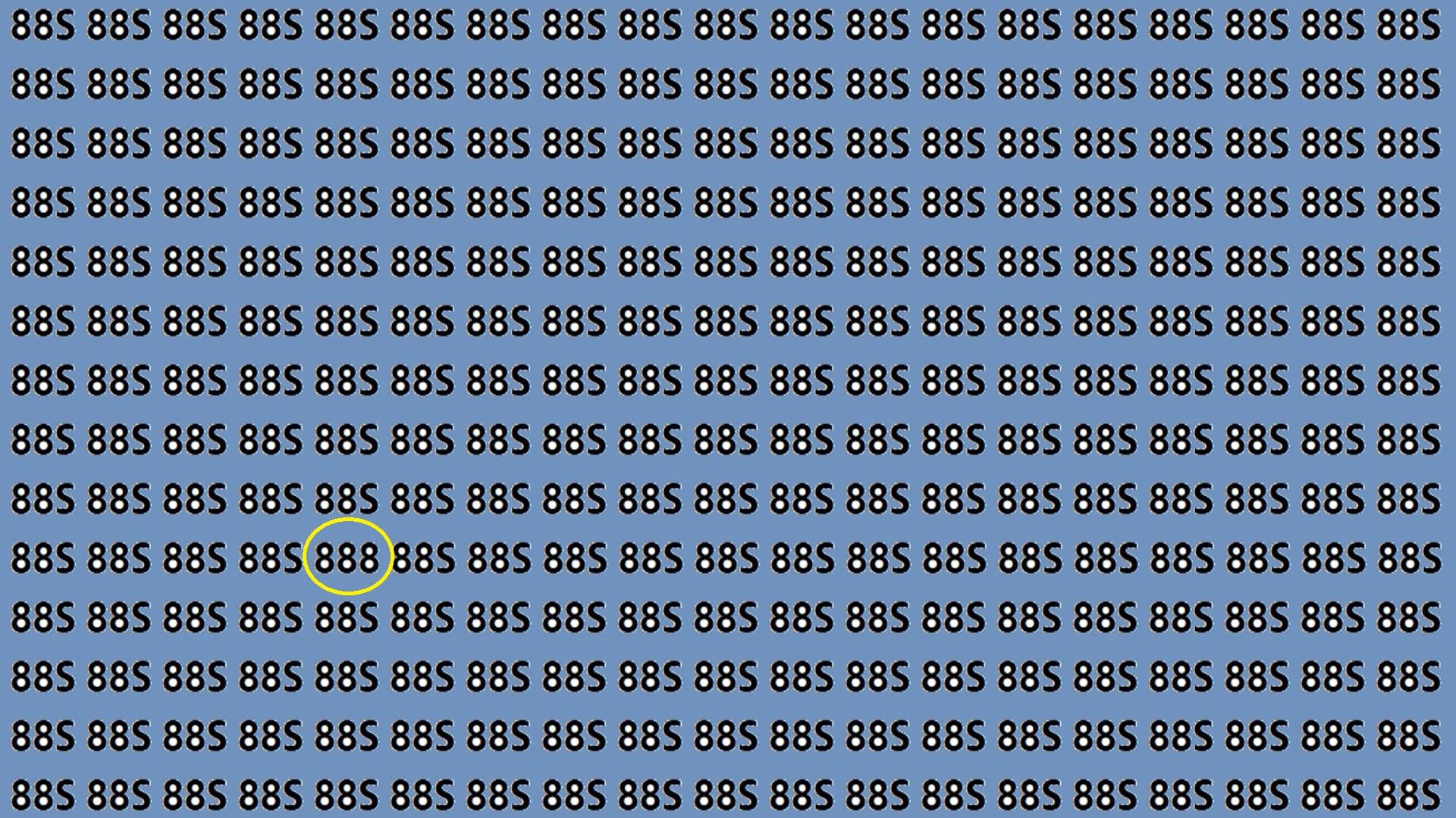Optical Illusions Iq Test Brain Test Can You Find 888 in 15 Seconds