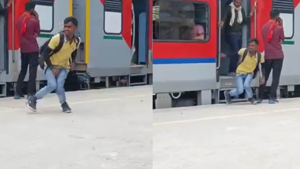 Passenger Sitting In Divyang Coach Of Train Walks Like Disabled On Railway Station