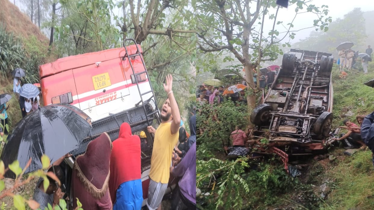 Private bus accident in Mandi's Kalkhar, many Passenger injured