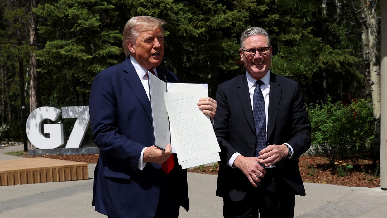 US-UK Trade Deal President Trump PM Starmer in Canada Both leaders says trade deal finalised