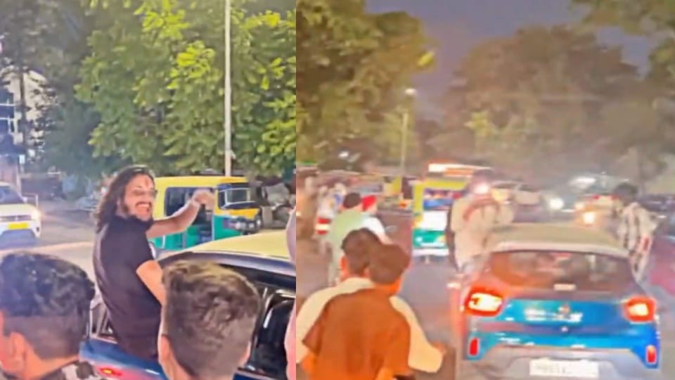 Youth released from burail jail supporters took out rally broke traffic rules in Chandigarh video viral