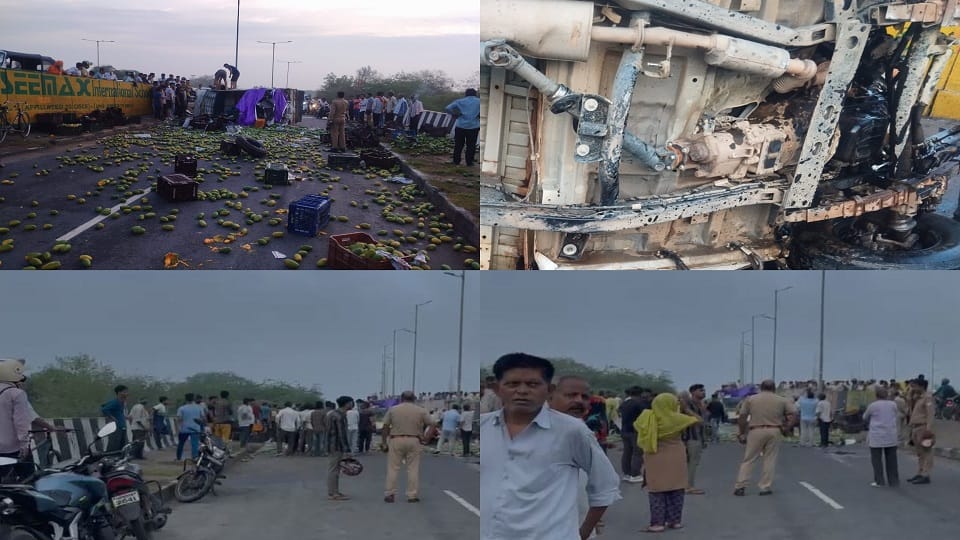 four people including three elderly  died in Agra road accident