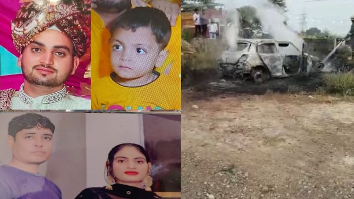 Five people from Badaun burnt to death in car accident in Bulandshahr