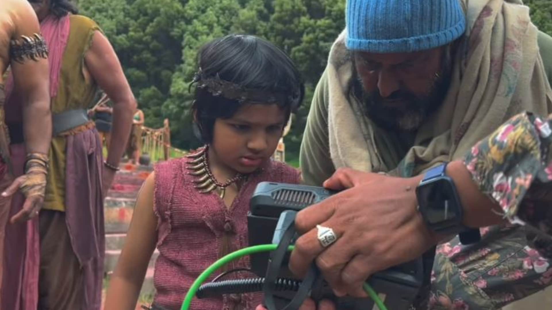 Vishnu Manchu little Son Avram debut in Kannappa share bts video says the most emotional moments of my life