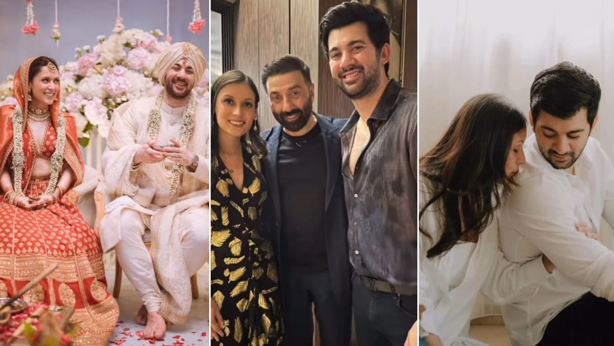 karan deol celebrates happy anniversary with wife Drisha Acharaya father sunny says my darling kids God Bless