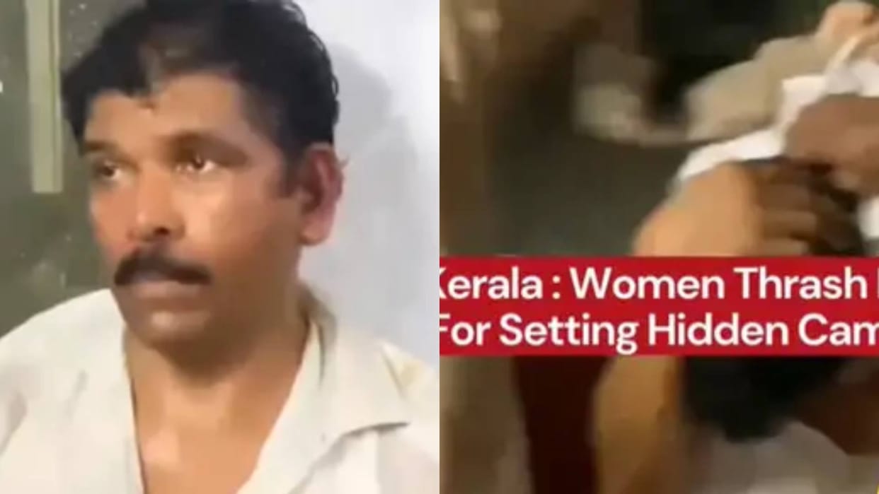 A man used to hide a camera in the girls washroom the Man was beaten up in public Video goes Viral