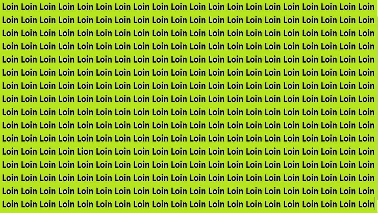 Optical Illusion Iq test Brain Test Can You Spot lion 20 Seconds
