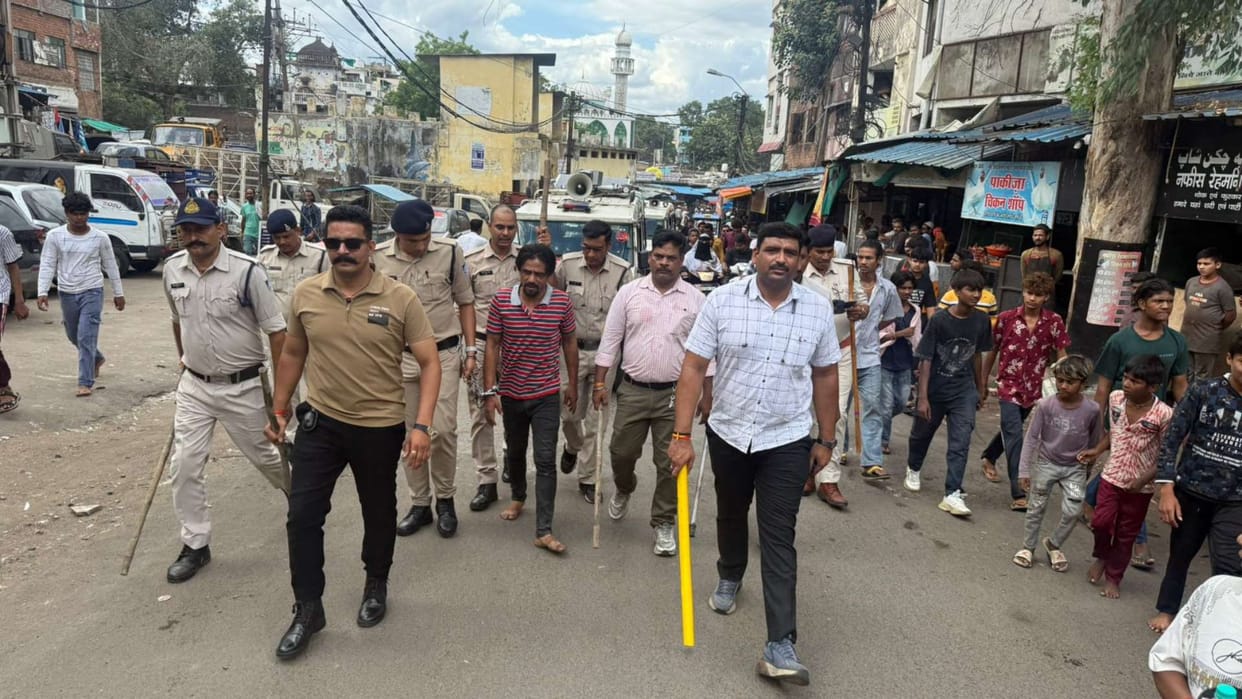 Bhopal: Shoaib Qureshi Arrested for Waving Sword, Police Parade in Public