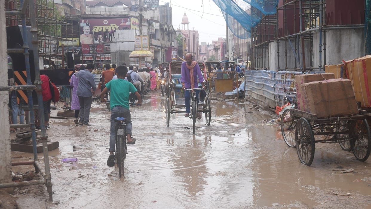 Varanasi rain Effect Electricity down for 7 hours tripping every 5 minutes