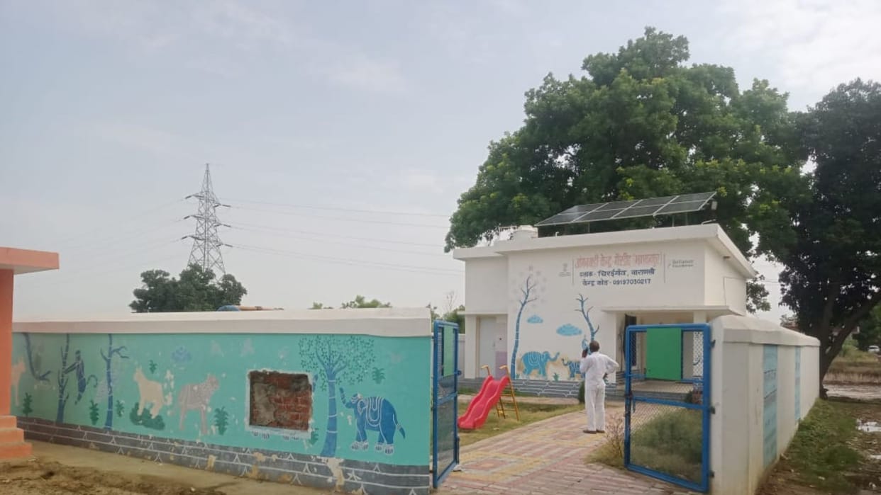 Thieves raid Anganwadi centre solar panel documents and many other items stolen