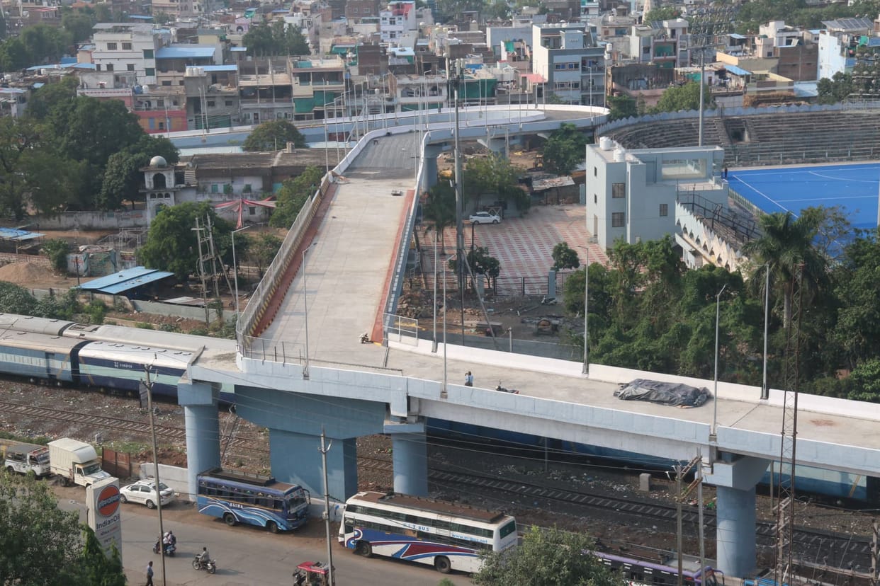MP News: Now traffic will not get stuck at 90 degree turn in Bhopal, radius of Aishbagh ROB will increase by 1