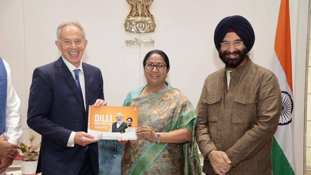 Delhi: Former British PM Tony Blair's organization will improve Delhi