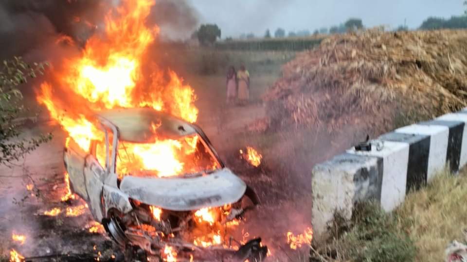 bulandshahr road accident Five burnt alive in UP Speed snatched away happiness see photos