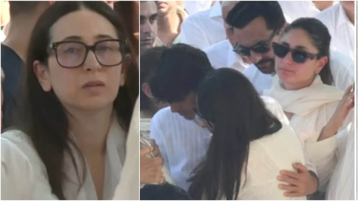 Karishma Kapoor Attends Ex Husband Sunjay Kapur Funeral With Their Kids And Kareena Kapoor Saif Ali Khan