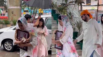 Mannara Chopra Father Prayer Meet At Gurudwara actress spotted with her family photos Viral