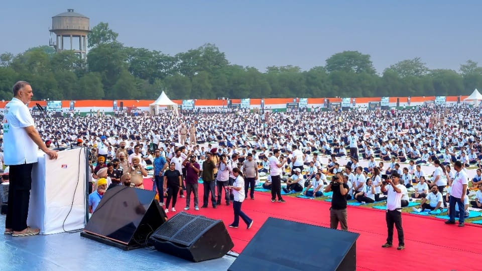 CM Yogashala in Jalandhar PAP Ground CM Bhagwant Mann Arvind Kejriwal