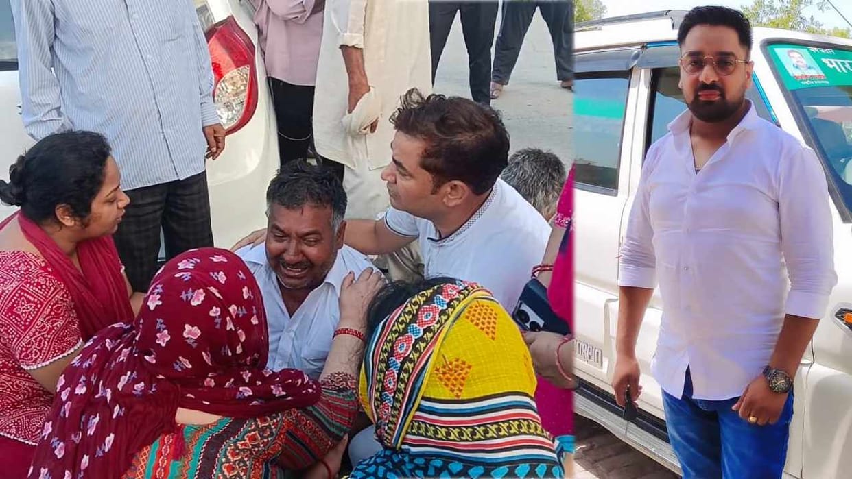 young man was shot dead in front of Muradnagar police station.