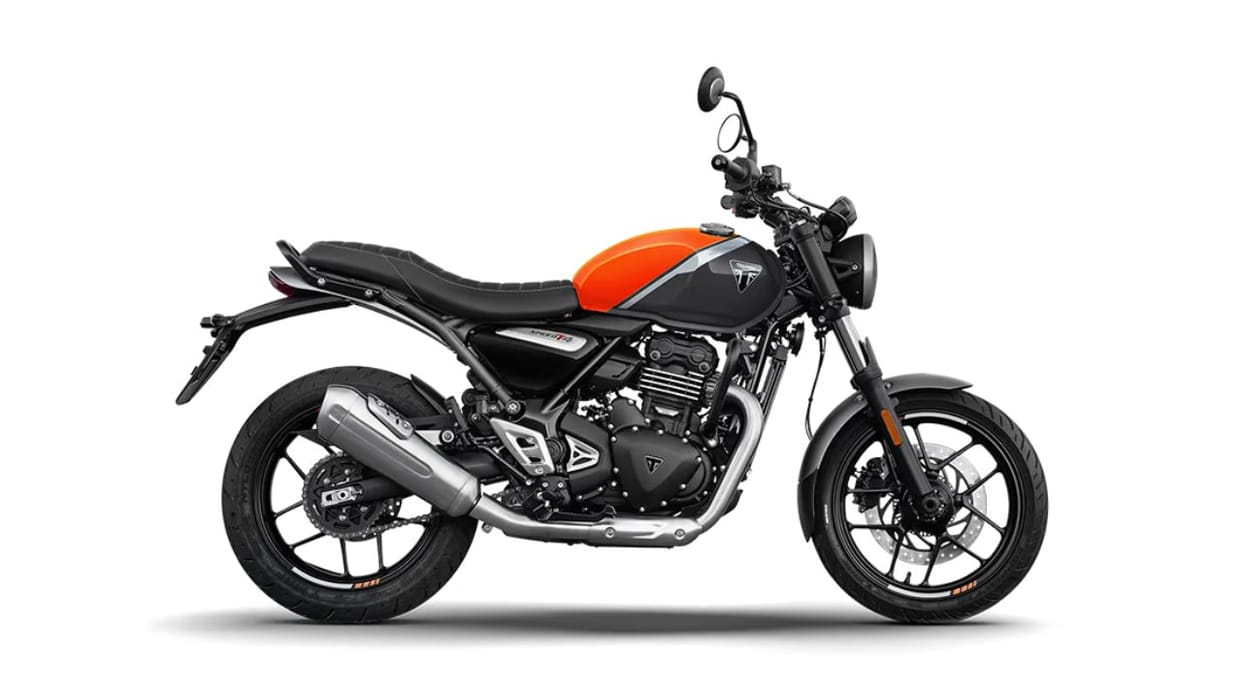 Triumph speed t4 baja orange launch 398cc price features