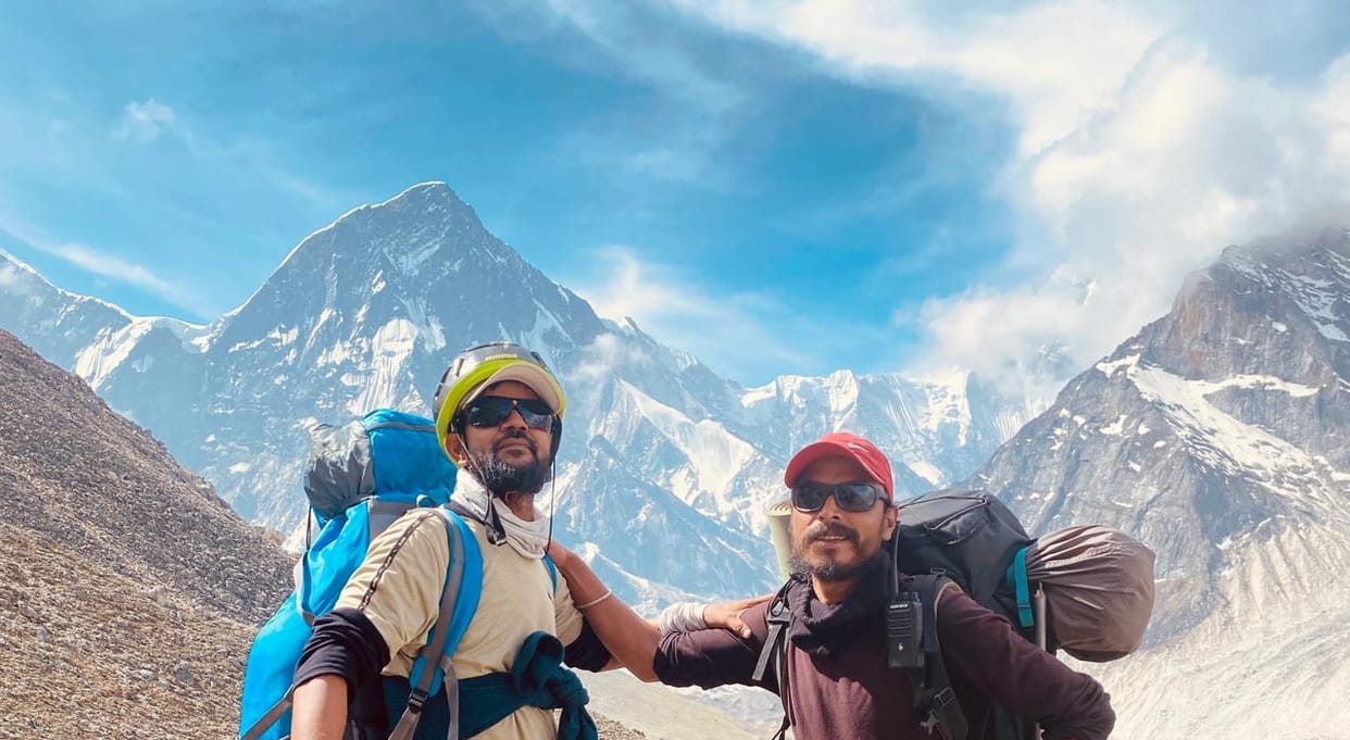 Harendra hoisted the saffron flag on 20,564 feet Garun peak