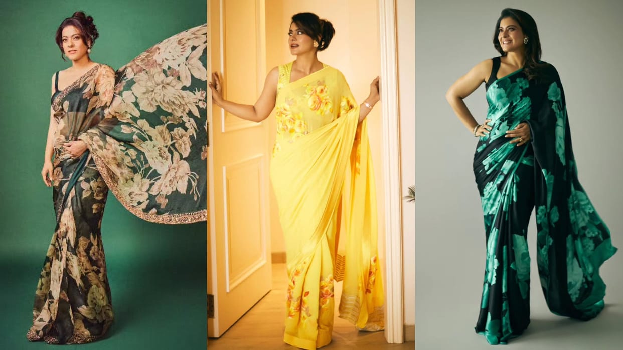 bollywood actress Kajol Saree Collection images in HD