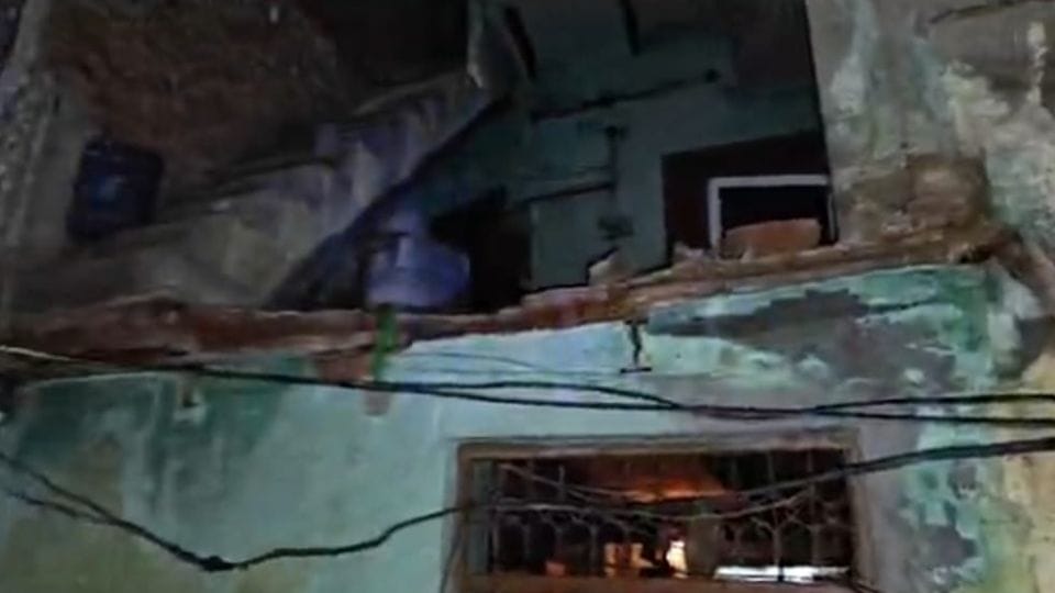 Nine people including four children injured after balcony of a house collapses in Faridabad