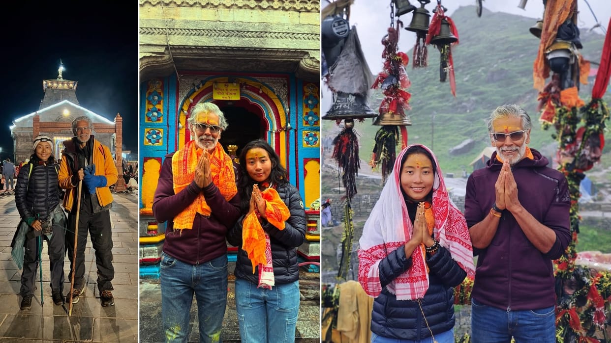 Milind Soman Treks To Kedarnath With Wife Ankita Konwar Calls It A Beautiful Journey