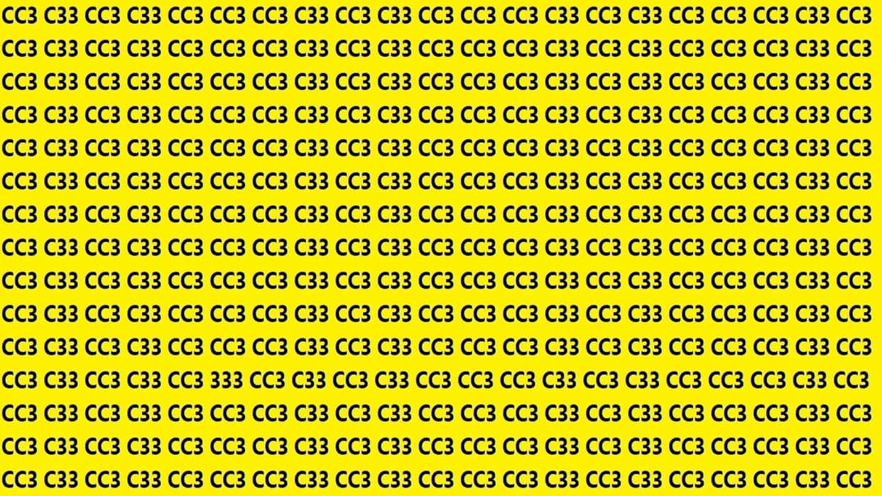 Optical Illusions Iq Test brain Test Can You Spot 333 in 15 seconds