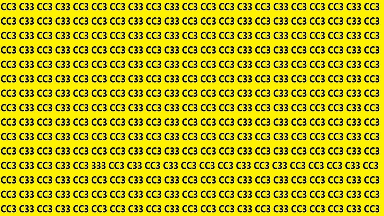 Optical Illusions Iq Test brain Test Can You Spot 333 in 15 seconds