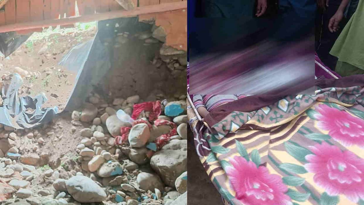 Uttarkashi Accident due to house wall collapse Four lives lost due ten month daughter three year son parents