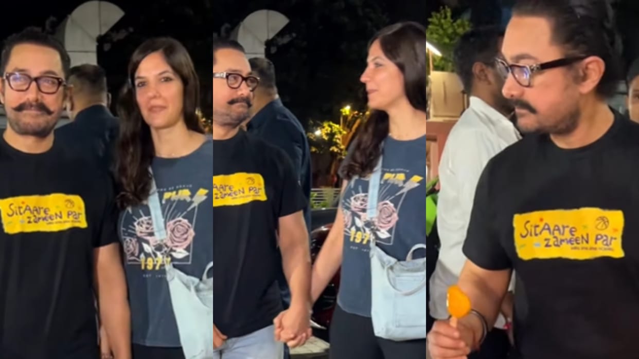 Sitaare Zameen Par Actor Aamir Khan Seen With Girlfriend Gauri Spratt In Mumbai
