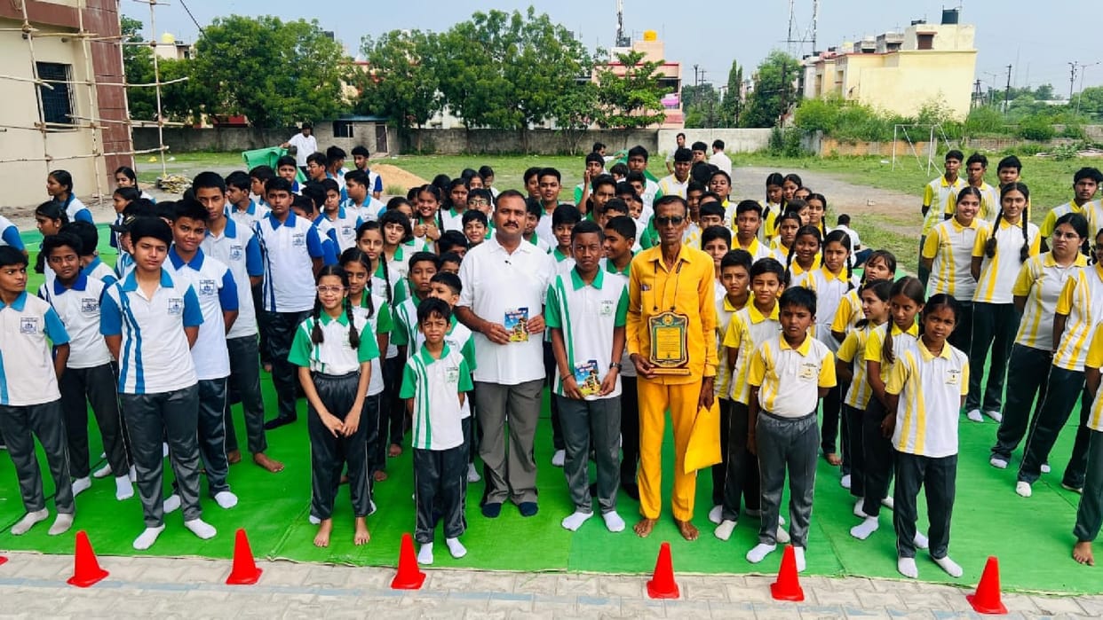 International Yoga Day 2025 celebrated at Shivam Educational Academy Indraprastha raipura raipur