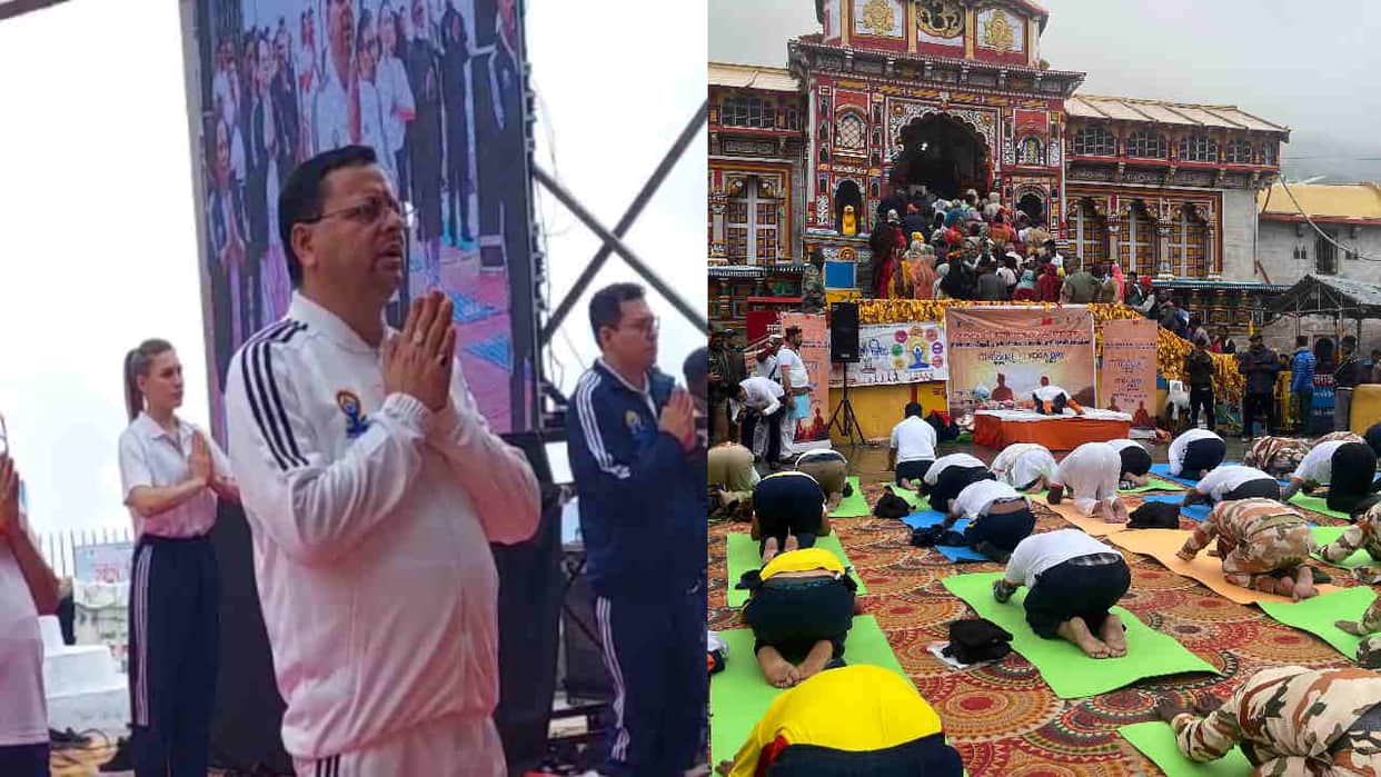International Yoga Day President CM ITBP jawans perform yoga in Uttarakhand also practised in Chardham Photos