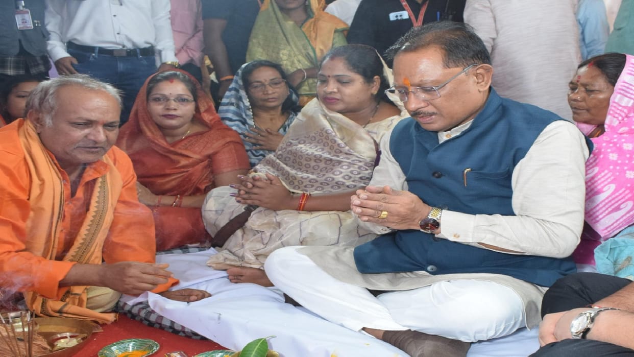 CM Sai inaugurated and performed Bhoomi Pujan for development works worth more than three crores in Duldula