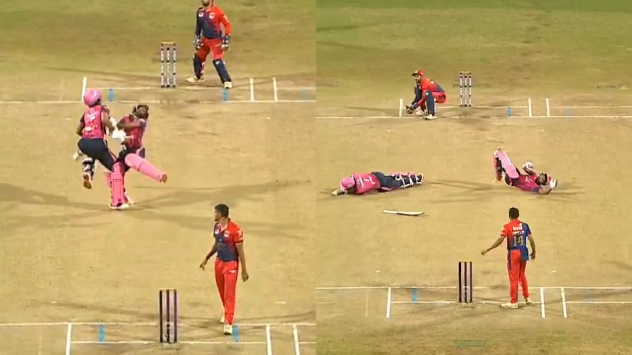 Massive collision comical run out attempt video goes viral of Maharashtra Premier T20 League