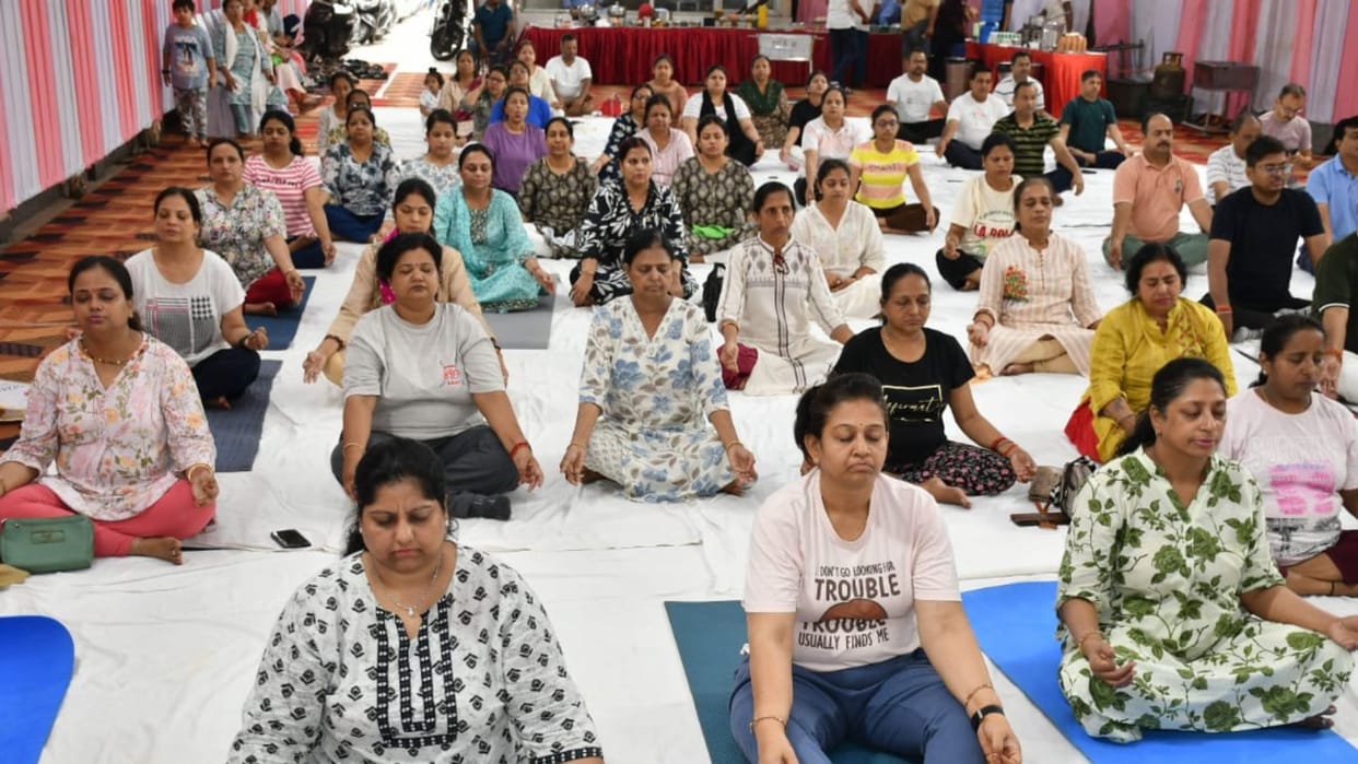 Pranayama for health protection was done on International Yoga Day