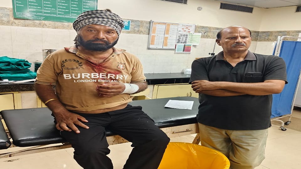 Miscreants attacked a handicapped person in Ambala