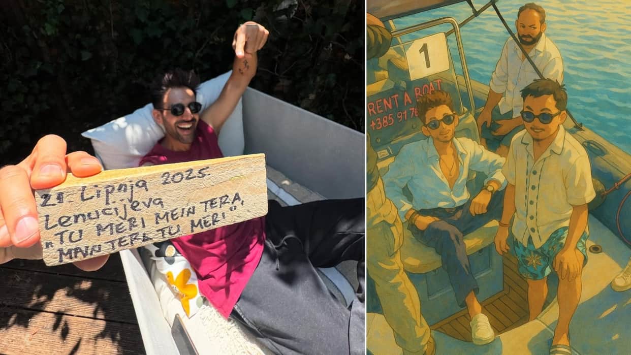 Kartik Aaryan shares Ghibli photos from Zagreb Croatia shooting masti film Tu meri Main Tera Main Tera Tu Meri