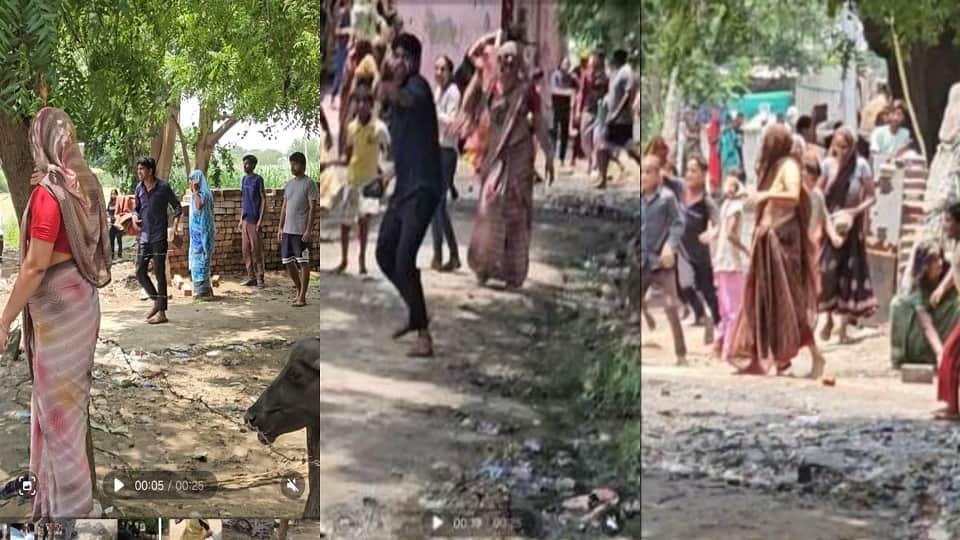 Chaos in Agra stones pelted on electricity and police team 12 injured including two sub inspectors