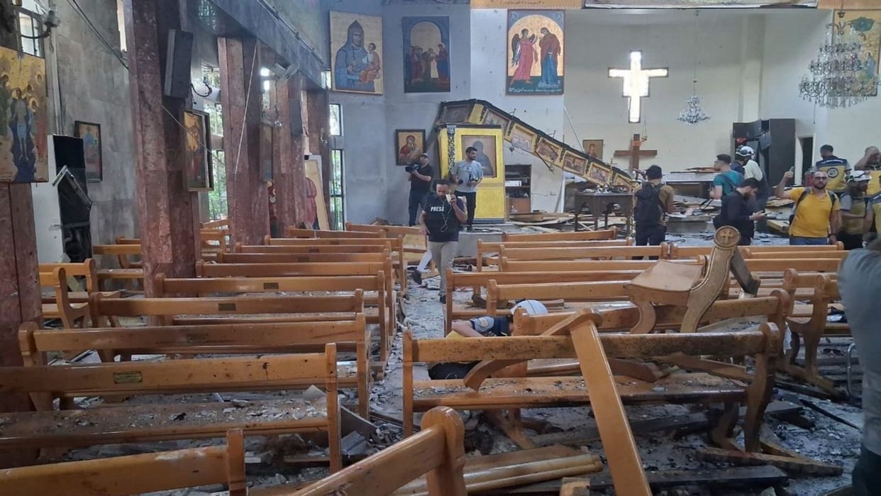 Syria says Islamic State group behind deadly attack on Damascus church