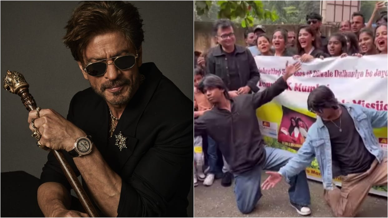 Shah Rukh Khan fans Celebrated 33 Years of SRK in industry with screening of DDLJ Dilwale Dulhania Le Jayenge