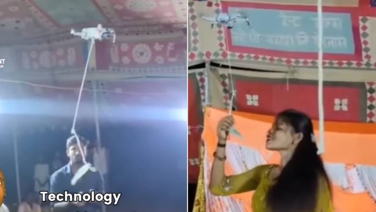 Boy used drone to shower money on girl in orchestra Video goes Viral on Internet see netizens reaction
