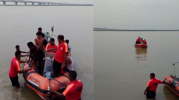 Bihar: गंगा में थर्मोकोल नाव से शरारत कर रहे थे युवक, बीच धारा में डूबने लगे; SSB जवानों ने सभी को बचाया