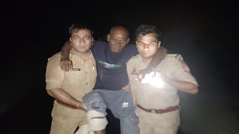 child harassment accused caught in encounter